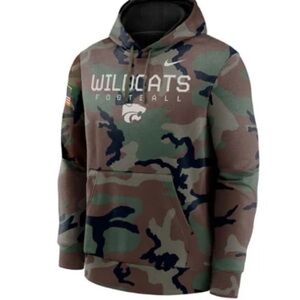 NWT Men's Nike Camo Kansas State Wildcats Military Appreciation Pullover Hoodie